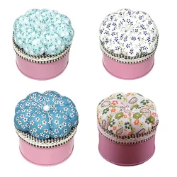 Cute Flowers Needle Pad Pumpkin Pin Storage Box Sewing Pins Pincushion Fabric DIY Crafts Holder Household Sewing Supplies