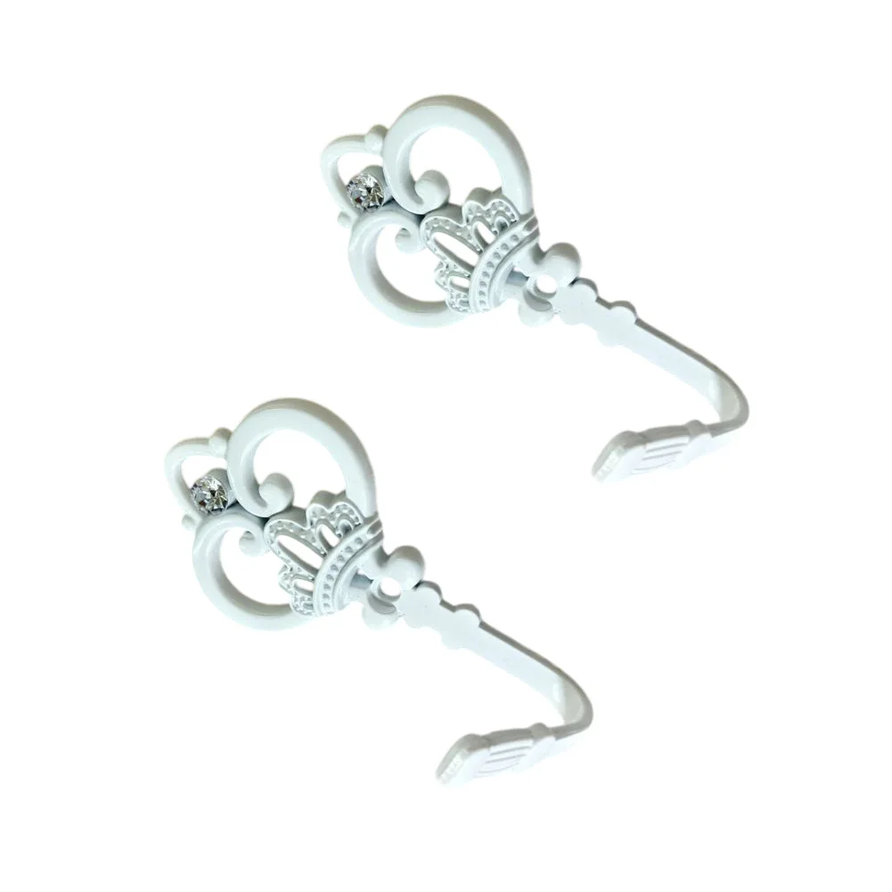 For Modern Bathroom Setup Crown Curtain Hooks Stylish Drape Holder Decorative Hooks For Windows Elegant Curtain Hooks 9.5 * 5 Cm
