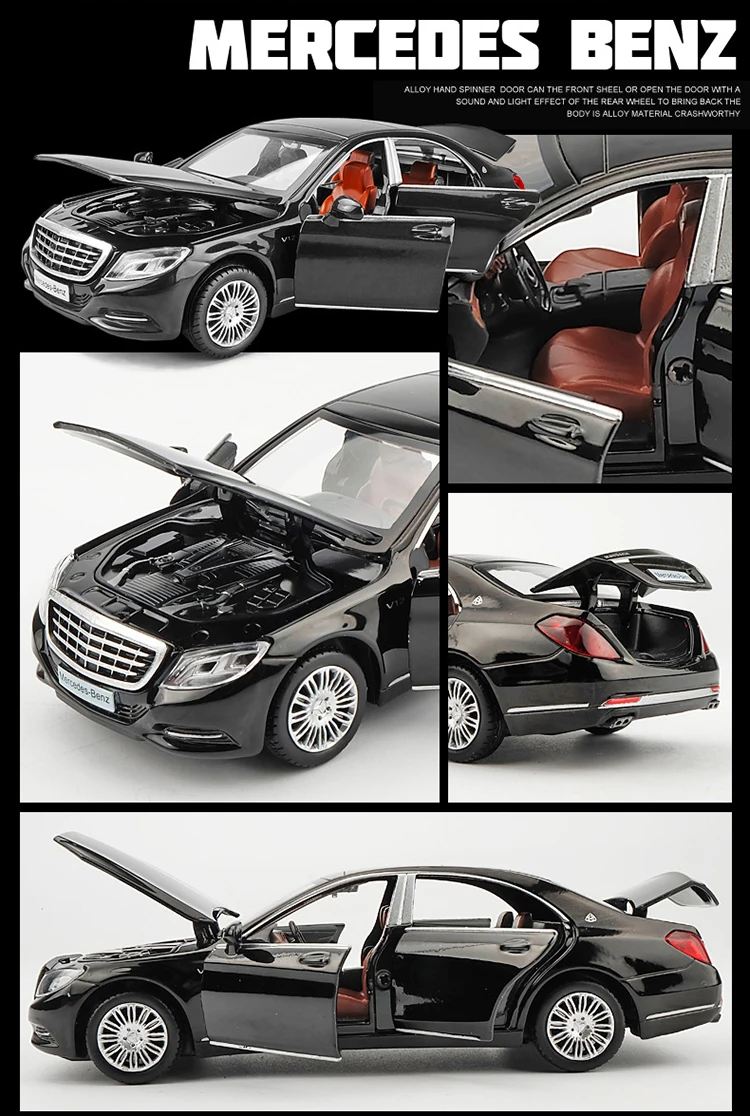 メルセデスベンツ　S600 プラモデル メルセデスベンツS600コレクションカーセット,光と音を備えた