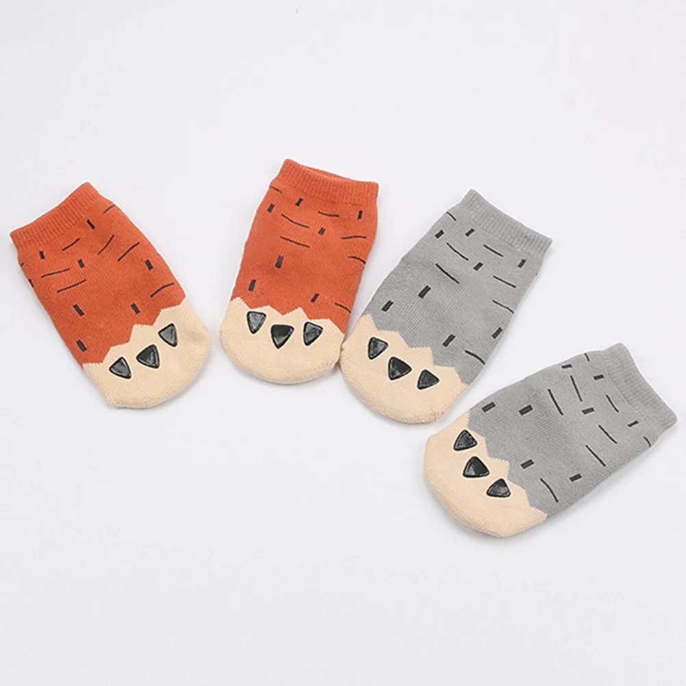 

Warm Winter Baby Boy Socks Bear's Paws Cartoon Design Anti Floor Sock Size M (Brown) baby socks baby floor sock