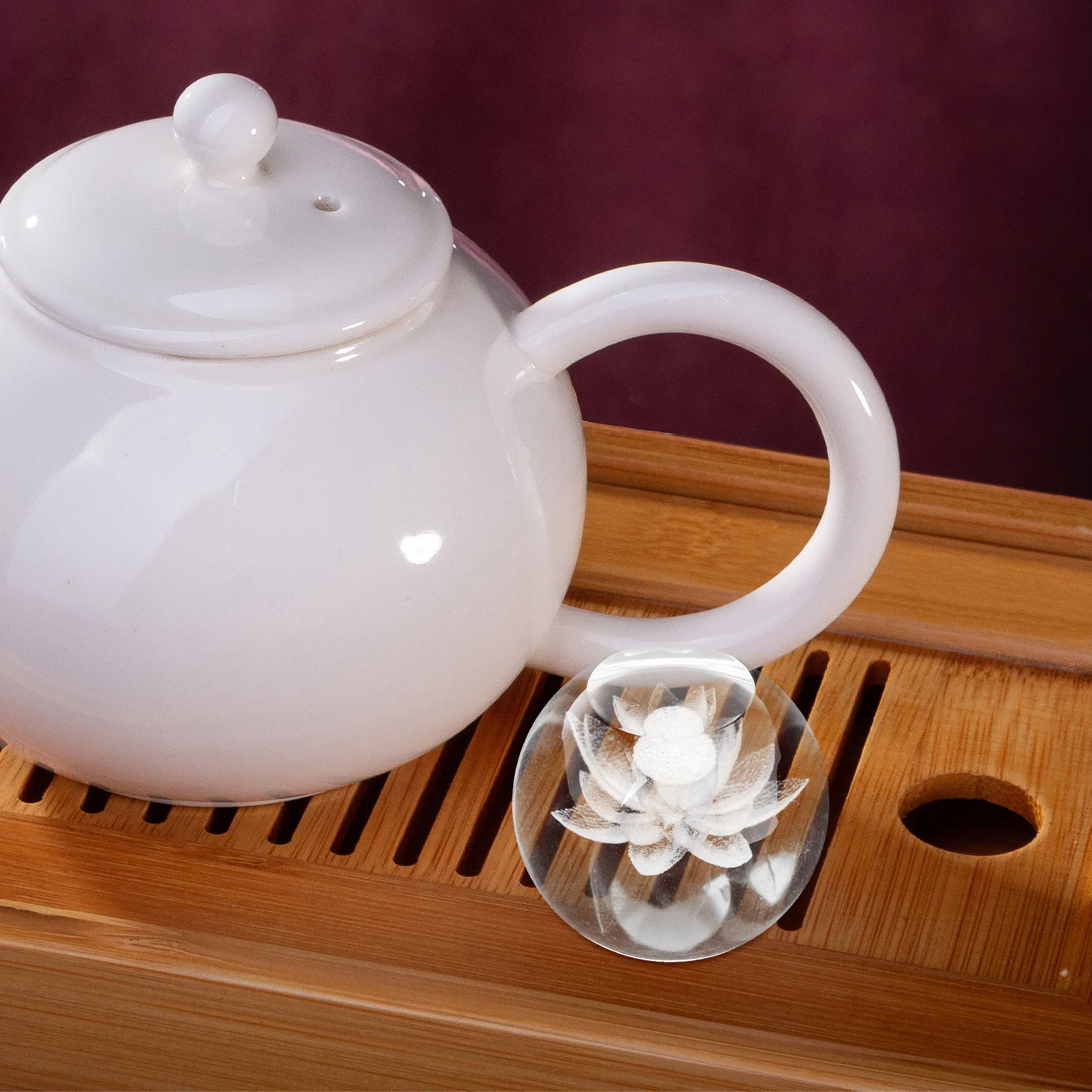 

Crystal Transparent Teapot Lid Holder Smooth Glass Cover Stand Tea Ceremony Essential Decorative Teaware Pot Lid Organizer