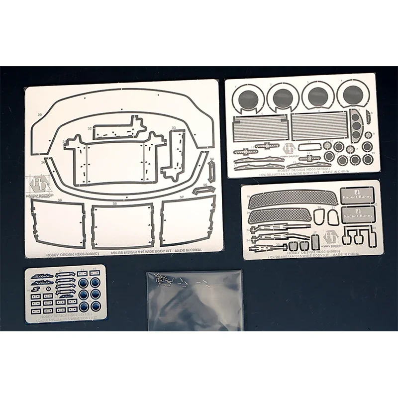 Hobby Design HD03-0498 1/24 RB S15 Wide Body Kit For A S15 Plastic Models Hobbyist Gift for Professional Adults