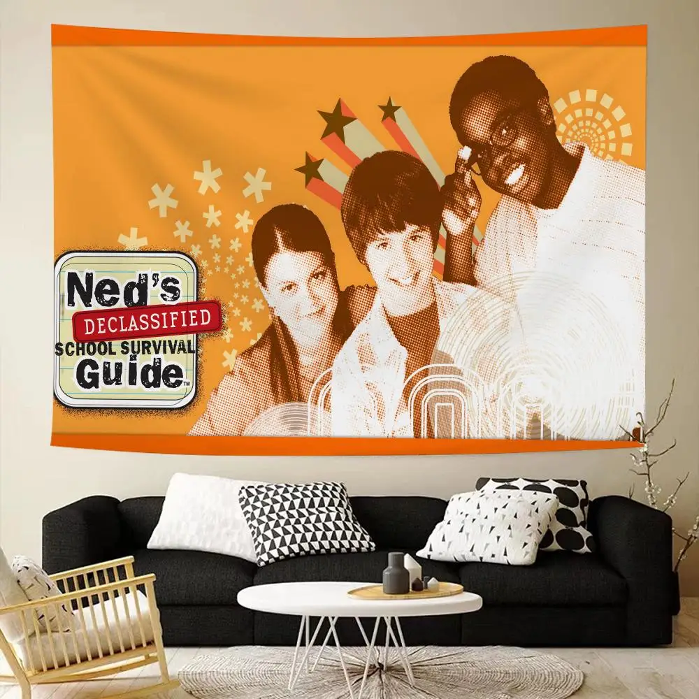 Ned's Declassified School Survival Guide Tapestry House Bedroom Living Bar Garden Microfiber Decoration Background