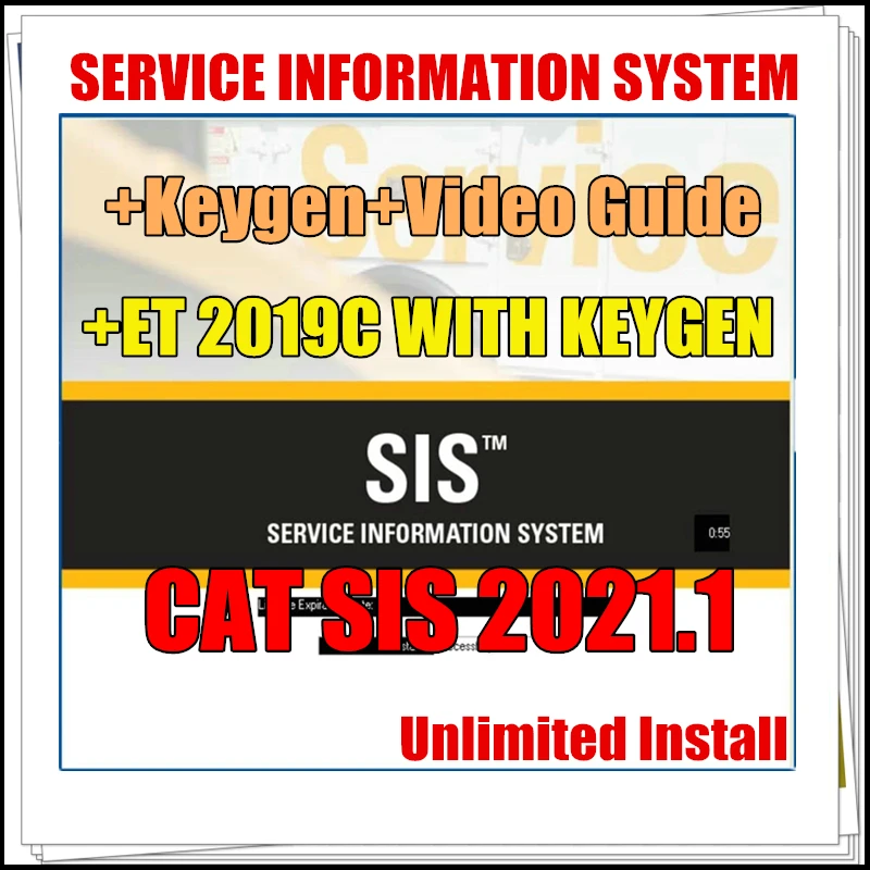 2021.1 SIS for red Caterpillar CAT Service Information System EPC Repair Software + ET 2019C + Keygen Repair manuals+Video Guide