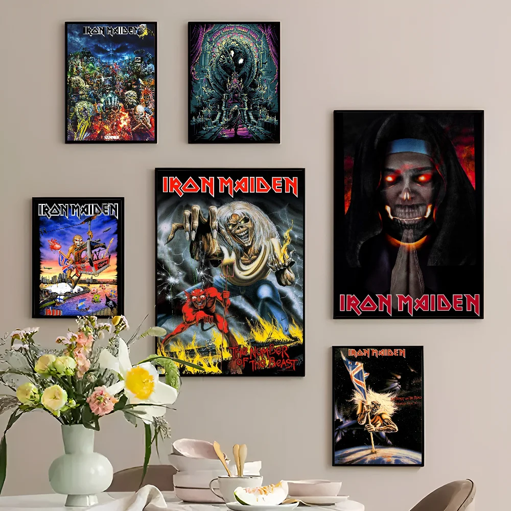 Band I-Iron M-Maiden Classic Vintage Posters HD Quality Wall Art Retro Posters for Home Room Wall Decor