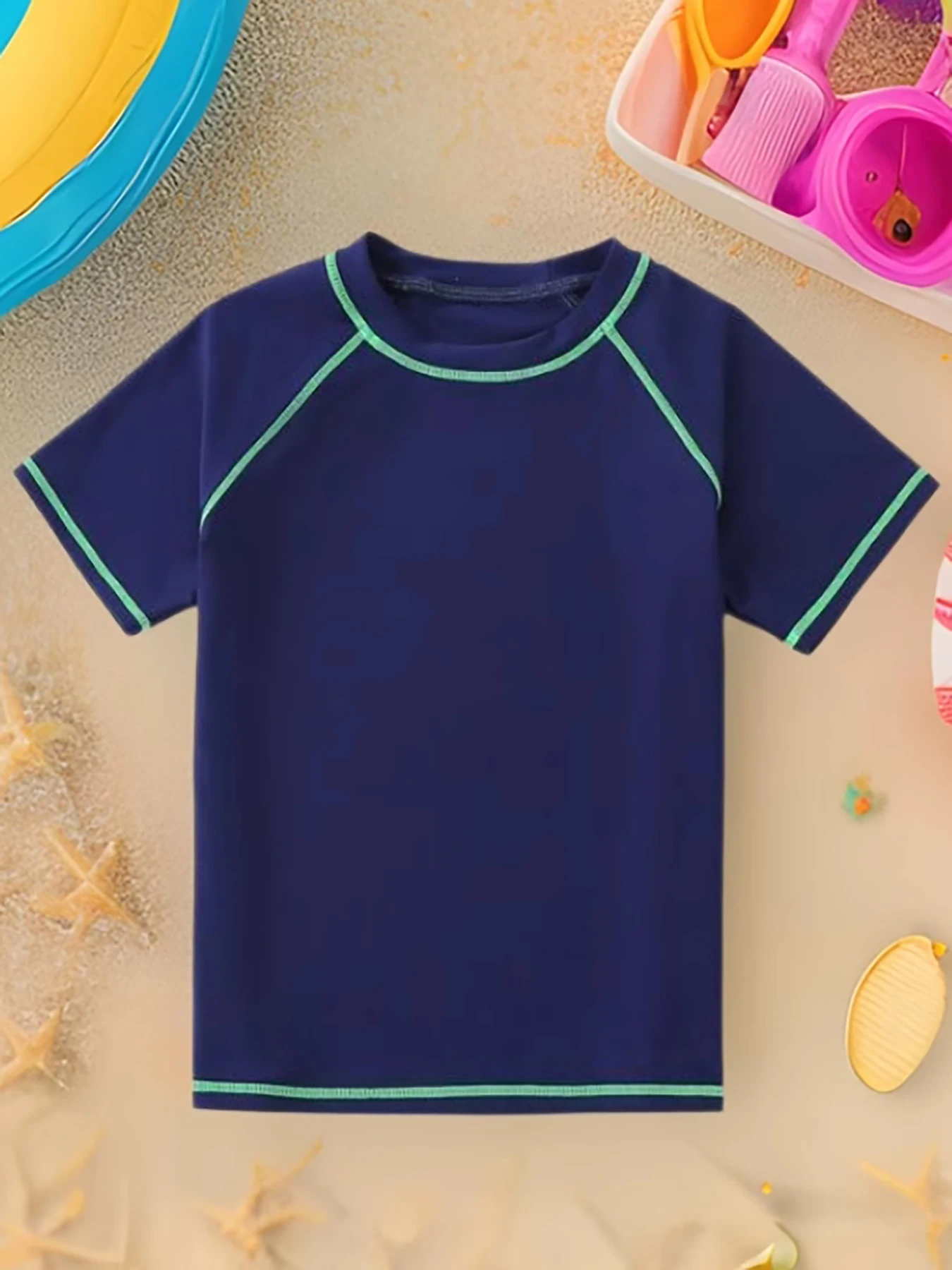 ملابس سباحة للأطفال مكونة من 3 قطع، ناعمة ومريحة، سريعة الجفاف، قابلة للتنفس، مثالية لقضاء عطلة الشاطئ اليومية #4