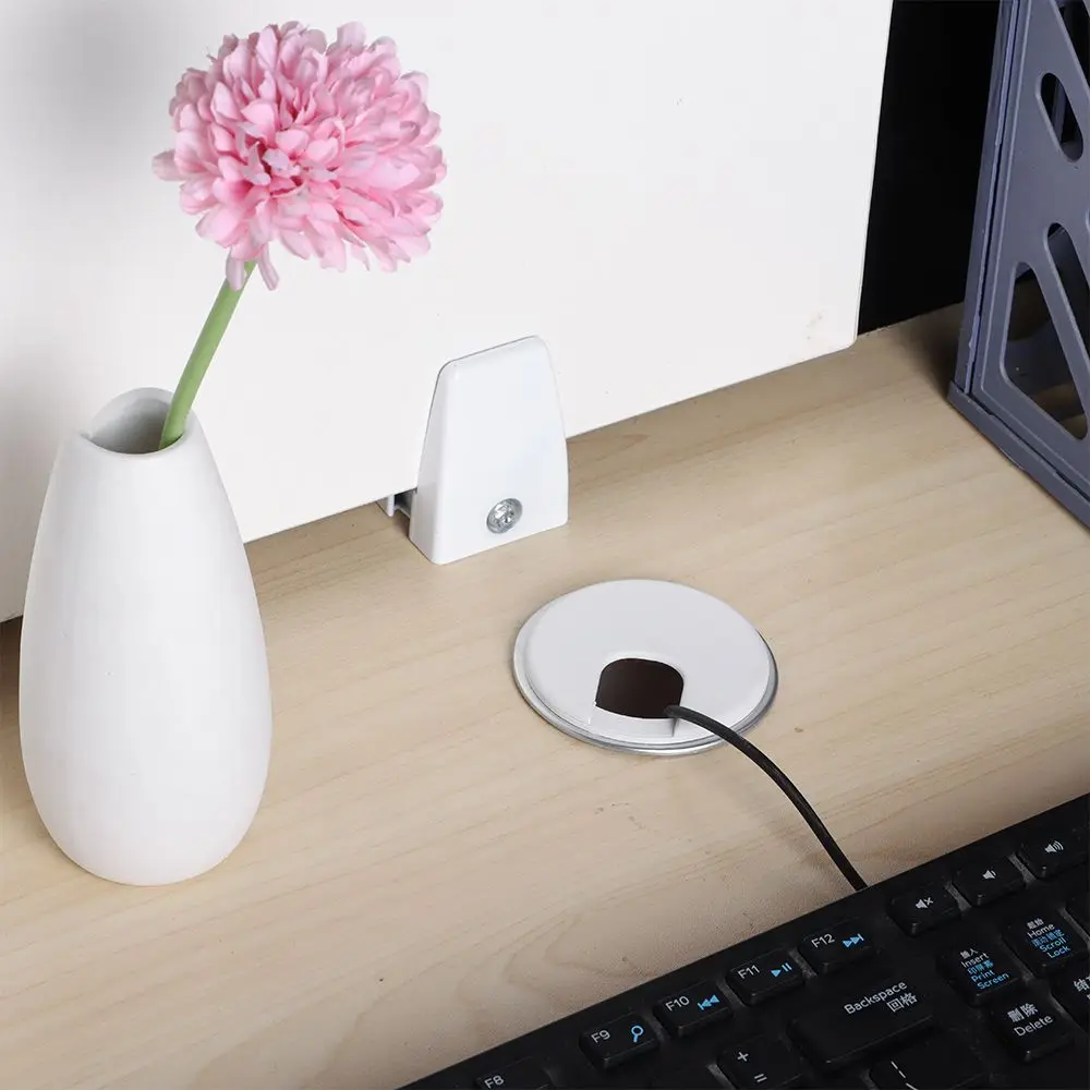 35/50mm Practical Buckle Line Organizer Cable Clamp Computer Grommet Wire Hole Cover Line Box Desk Table Cable Fastener