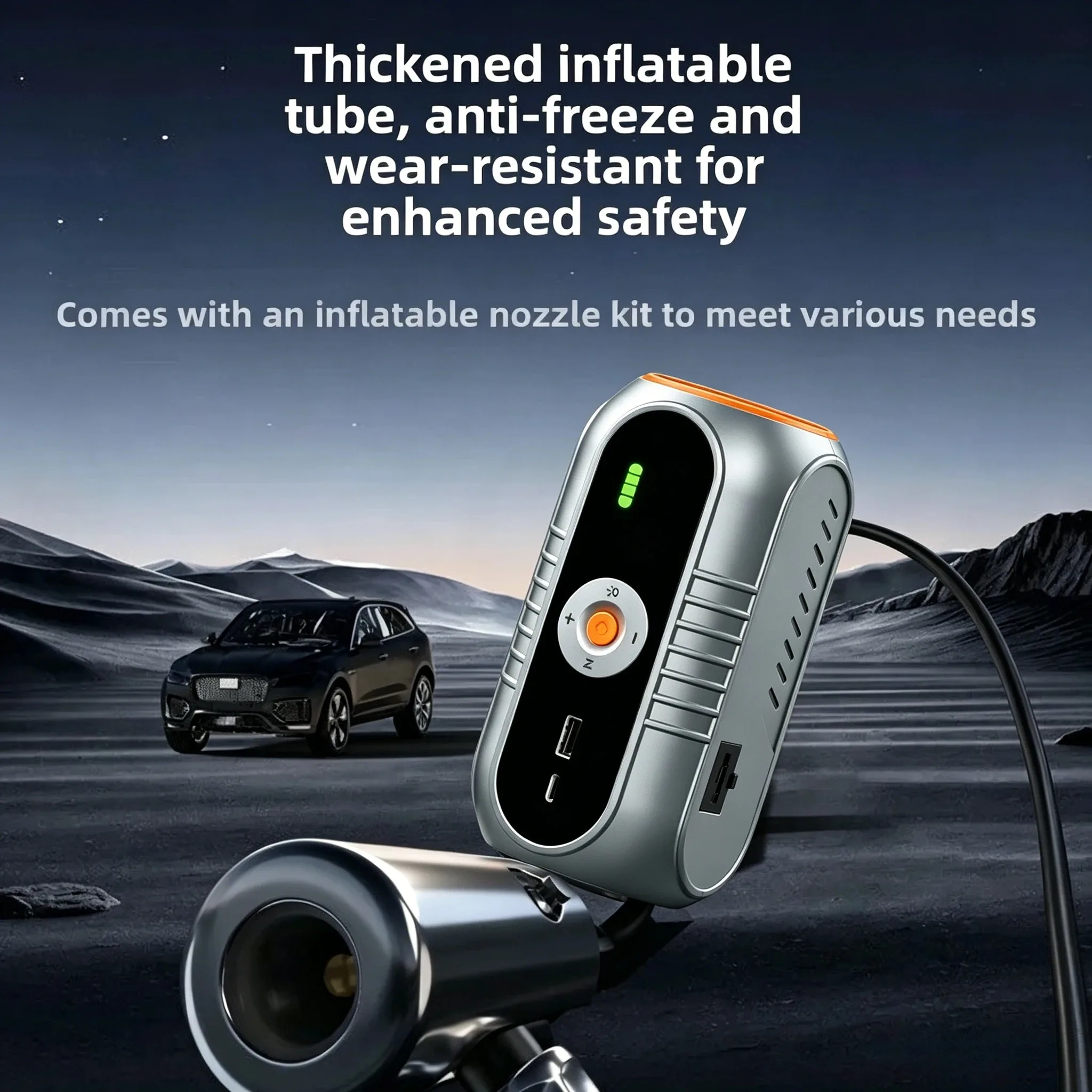 Jump Starter with Air Compressor Jump Starter 150PSI Air Pump Multifunctional Tire Inflator Power Bank Lighting for Car view 5