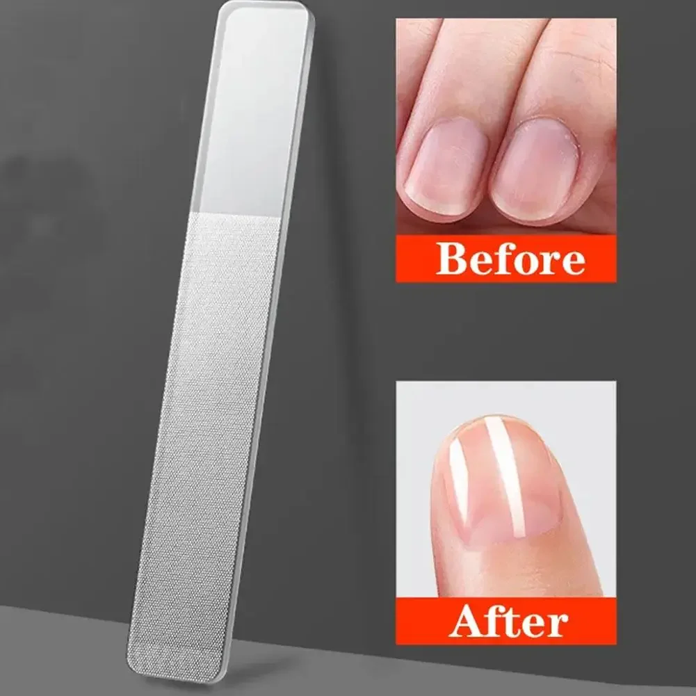 Transparent Nano Glass Nail Buffing File, Professional Sanding & Polishing Grinding Manicure Tool for Nail Art
