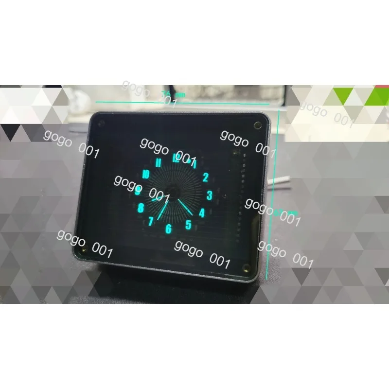 

Часы VFD с аналоговым дисплеем, ретро-поддельные иглы, вакуумные часы с флуоресцентной лампой, винтажный электронный цифровой будильник