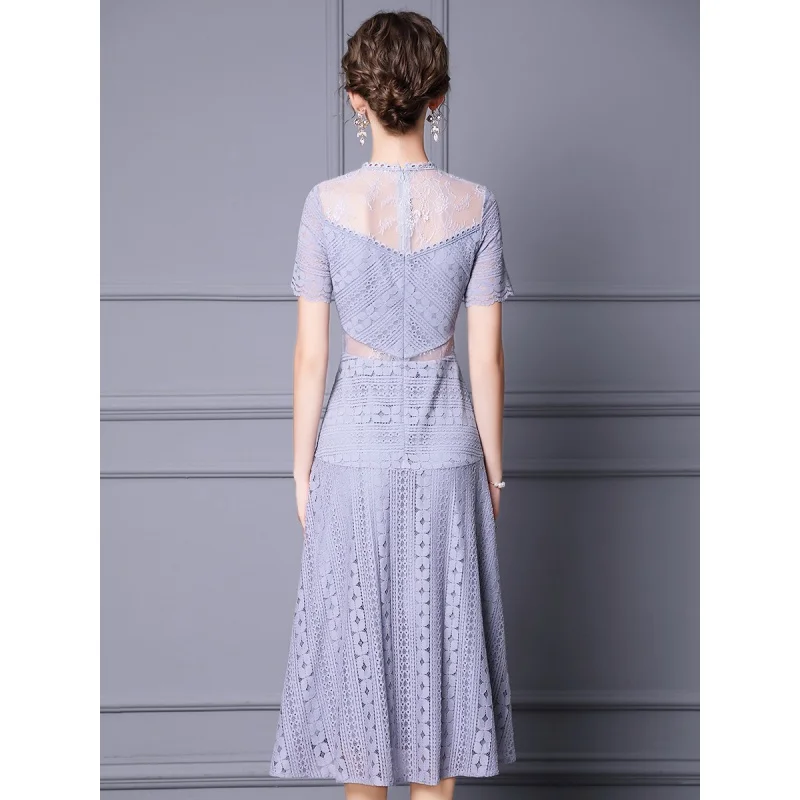 Temperament dress goddess temperament mid-length 2024 new summer lace waist-baring slim-fitawomen's skirt