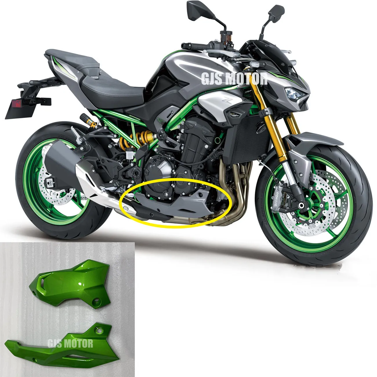 

Lower Left Right Side Cover ABS Plastic Motorcycle Parts‌ Fit For KAWASAKI Z900 ER900 2020 2021 2022 2023 2024