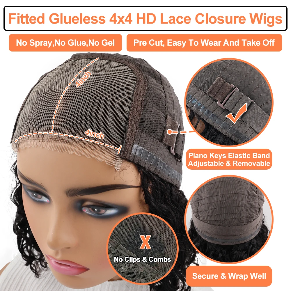 غلويليس الطبقات قطع البندق البني مستقيم شعر بشري لعذراء الباروكات مع شعري طبيعي سهل الارتداء قبل قطع الدانتيل شعر مستعار أمامي #6