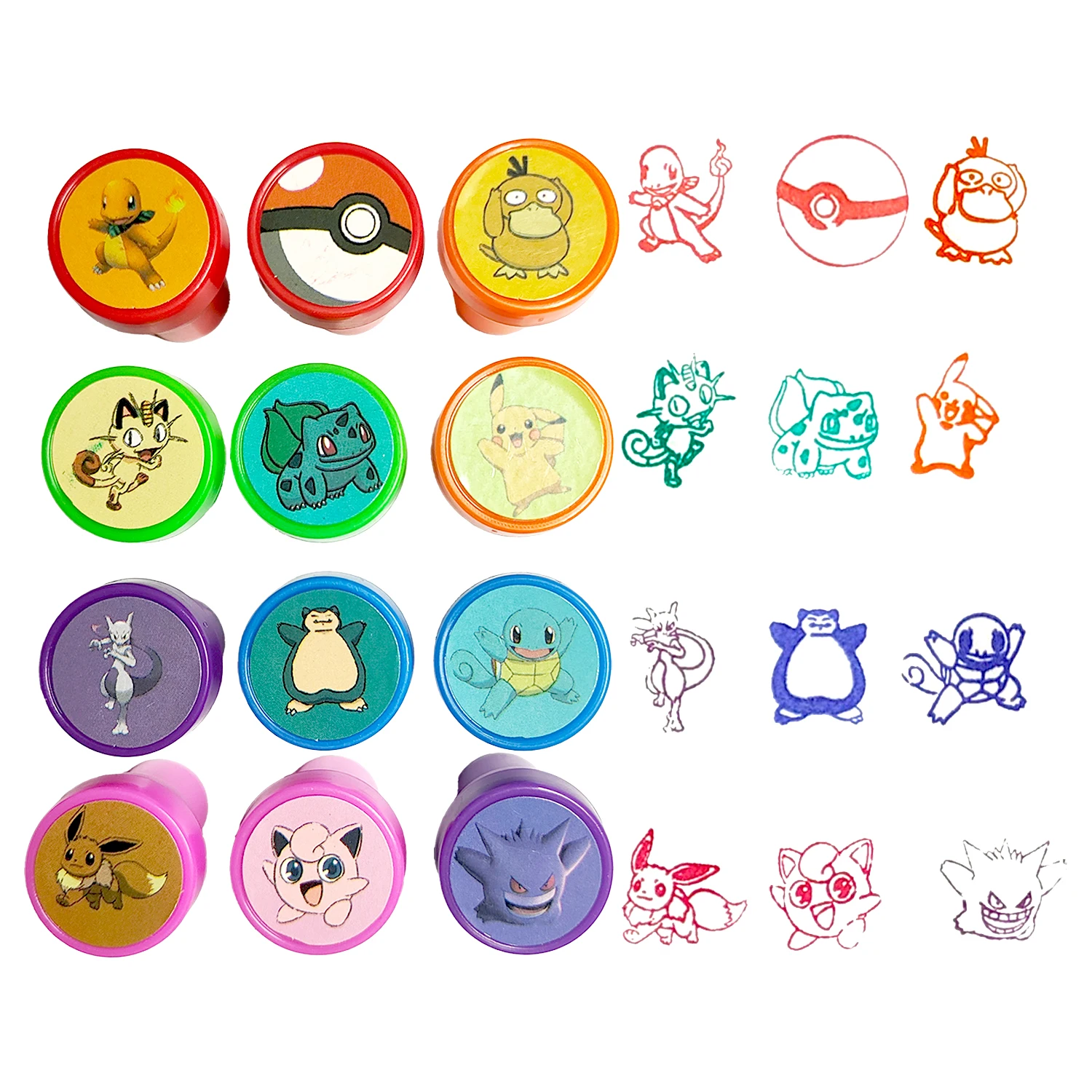 Pokemon Party Favors Pikachu Seal Stamps for Kids Girls Birthday Gifts Goodie Bag Fillers Wedding Favors Party Supplies