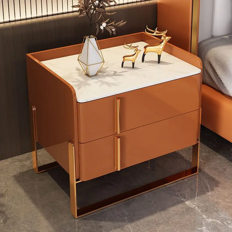 Modern luxury white bedside table for bedroom or hospital family furniture apartment use