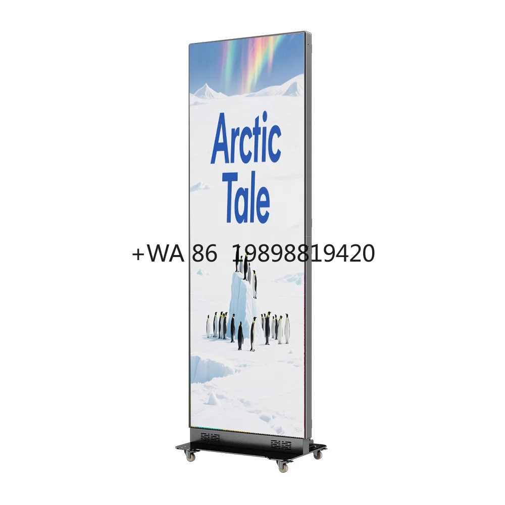 Customizable Customizable Portable P2.5 Indoor LED Display Screen Foldable Poster Design for Advertising Digital Menu Board Shop
