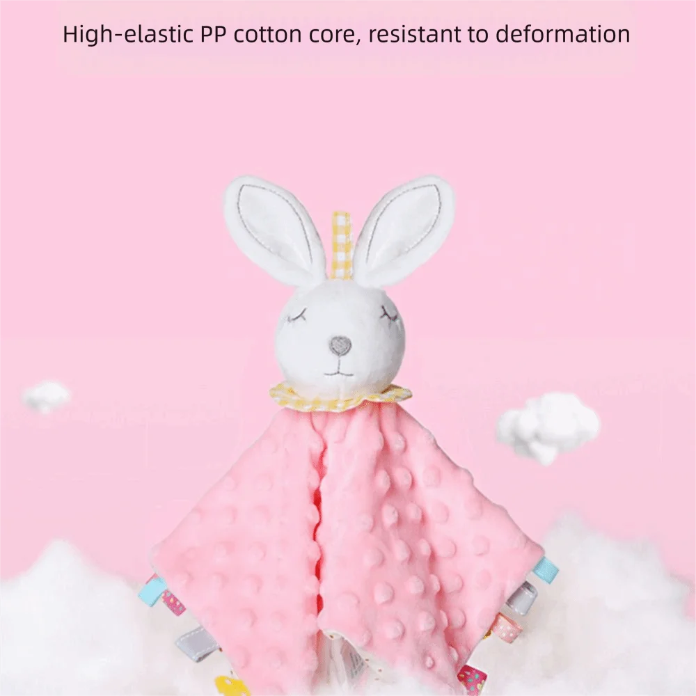 

Comforter Baby Security Soothing Towel Silicone Teether Stuffed Animal Newborn Saliva Towel Soft Snuggle Soothing Towel