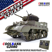 Coolbank 2.4G LED Light 360° Turret Rotation 1:16 Simulation Tank Models Toy RC Car Model Drift Remote Control Off-Road Vehicle
