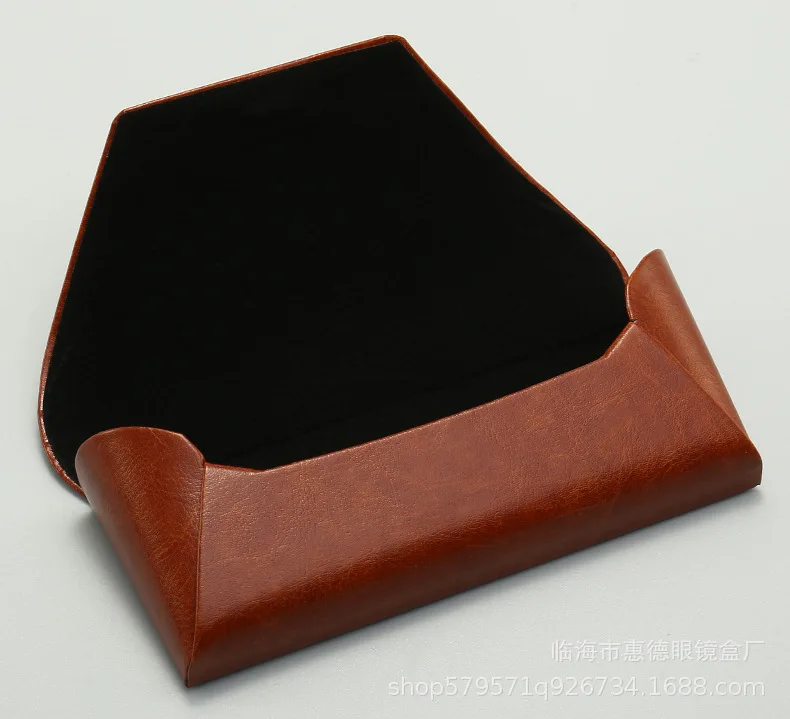 البني بولي Leather الجلود نظارات شمسية كلاسيكية صندوق الرجال جودة عالية الفن المضادة للضغط قصر النظر نظارات تخزين غطاء واقٍ مزخرف لهاتف آيفون حامل للجنسين #5