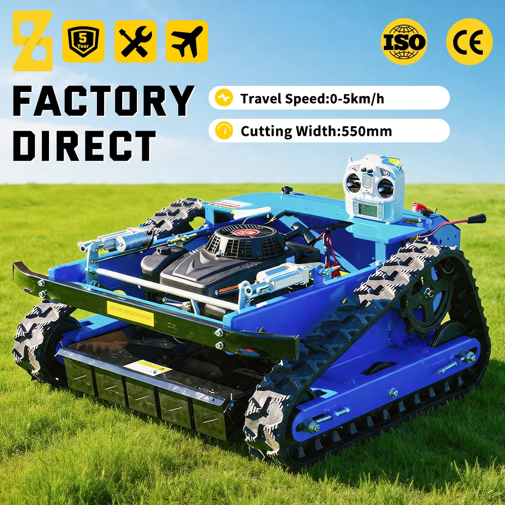 9HP 224CC Remote Control Lawn Mower Snow Removal Robot for Garden Yard Farm Winter Snow Cleaning Lawn Care