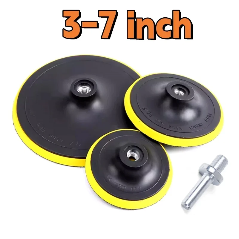 Angle Grinder Sanding Pad 3/4/5/6/7inch Buffing Pad M10 M14 Backing Pad Sanding Holder Disc Orbital Sander Woodworking Polishing