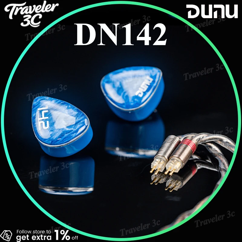 

Новые проводные наушники-вкладыши Dunu DN142, Hi-Fi музыкальные наушники, динамические наушники 0,78, 2-контактные Q-Lock, мини-наушники высокого качества для ПК
