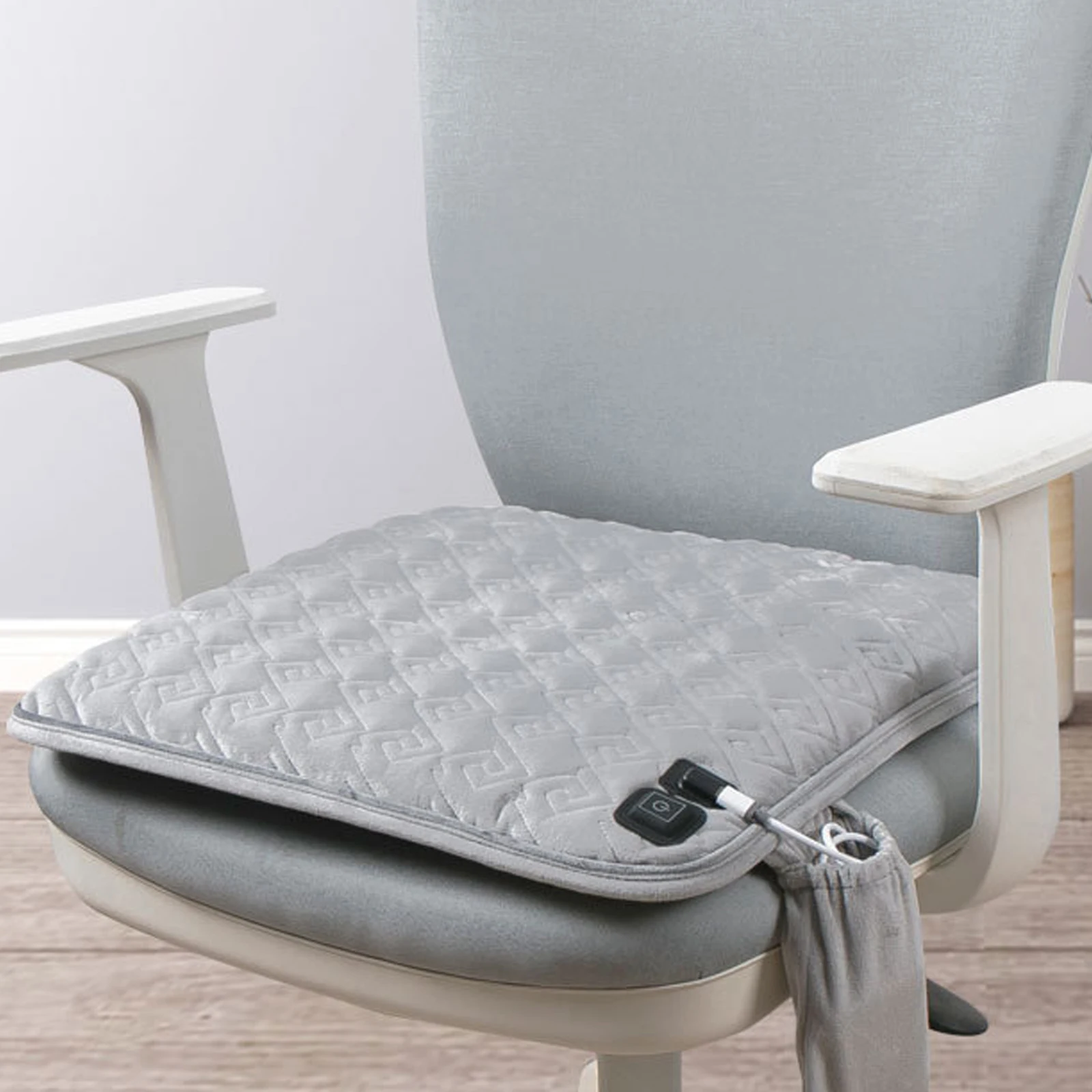 Winter Heated Seat Cushion 3 Levels Fast Heating 10W Universal Portable Heating Seat Pad with Type C Plug and 2M cord