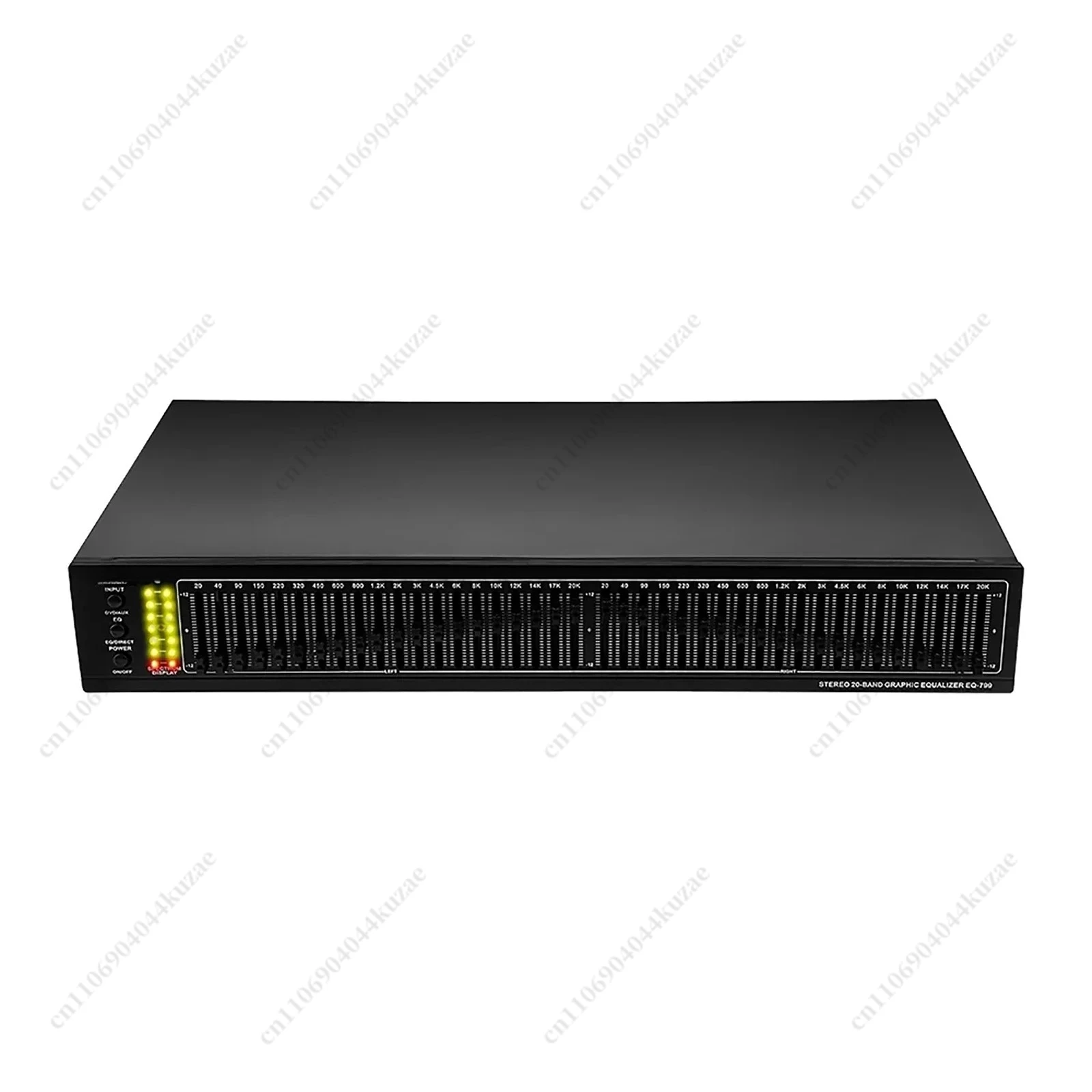 Dual 20 Segment Stereo Equalizer Amplifier Preamp EQ Tone Treble Midrange Bass 40-Band Equalizer Built-In Bluetooth EQ-799