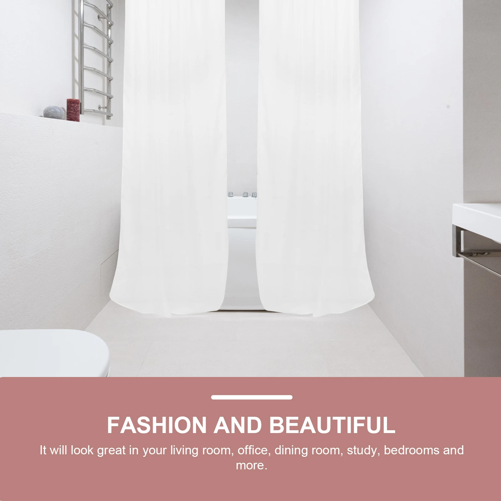 

2pcs White Gauze Curtains 140x260 Sheer Window Panels Light Filtering Privacy Decor Bedroom Living Room Mosquito Netting