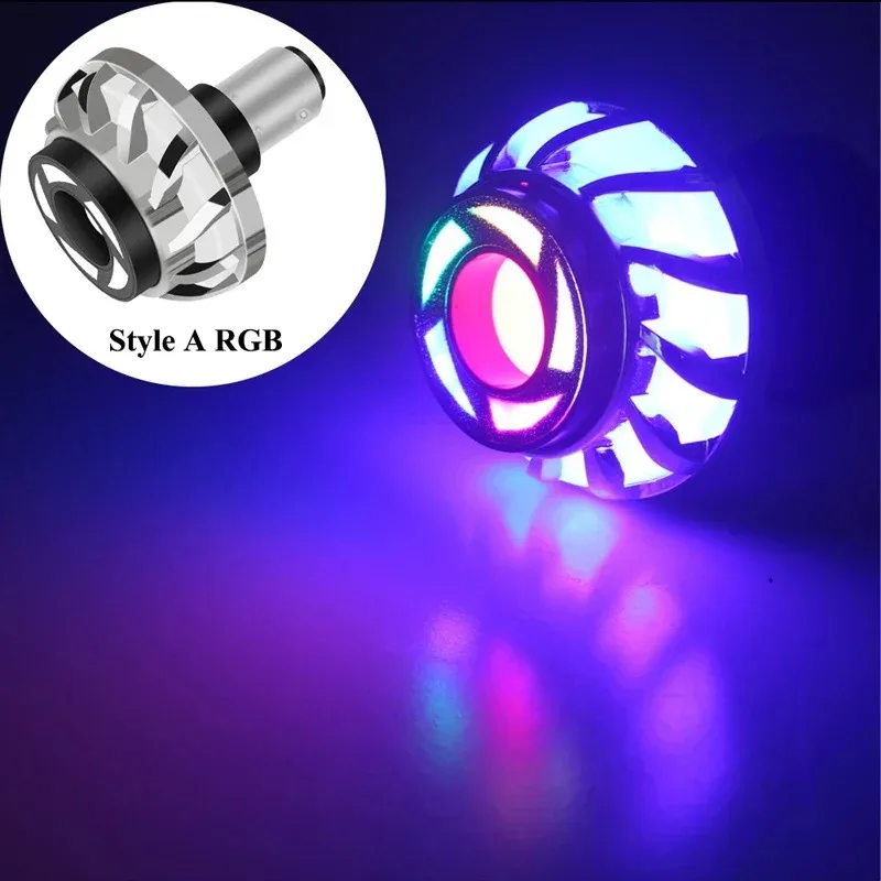 

1Pcs Motorcycle Warning Lamp Angel Eye Tail Brake Rear Lights LED Motorbike Brake Lamp Flash Strobe Accessories Universal