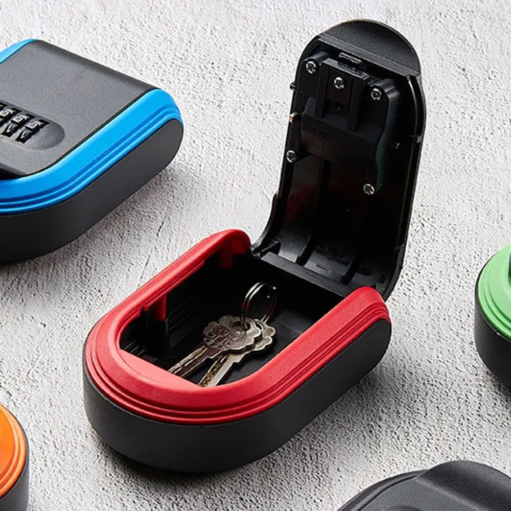 Full Plastic Password Key Box Universal Fit Mechanical Combination Lock Key Lock Box Anti-Theft 4 Digit Password Key Storage Box