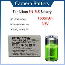 1600mAh 3.7V EN-EL5 ENEL5 EL5 baterie do Nikon COOLPIX-P100 P3 P4 P5100 P5100 P520 P530 bateria EN-EL5 aparatu