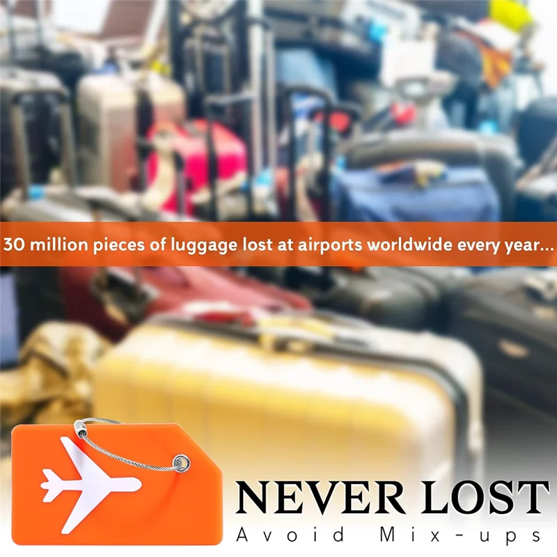 แท็กกระเป๋าซิลิโคน กระเป๋าเดินทาง กระเป๋าถือ แท็กกระเป๋าเดินทางพร้อมนามบัตร ค้นพบกระเป๋าเดินทางอย่างรวดเร็ว ใช้งานง่าย