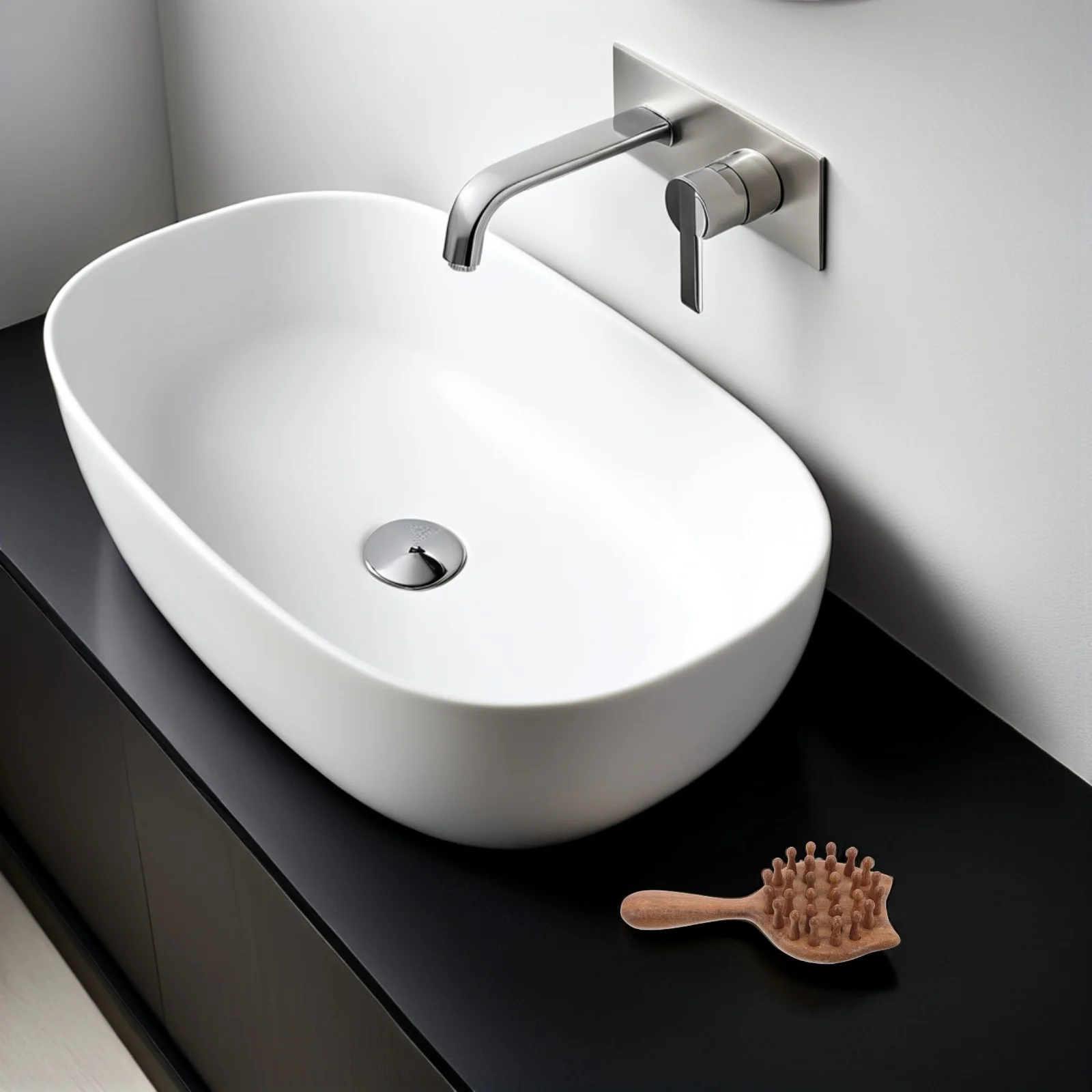 Adorable Cat Shaped Wooden Scalp Massager Comb Wide Tooth for Gentle Detangling and Soothing Massage Ideal for Home Travel and