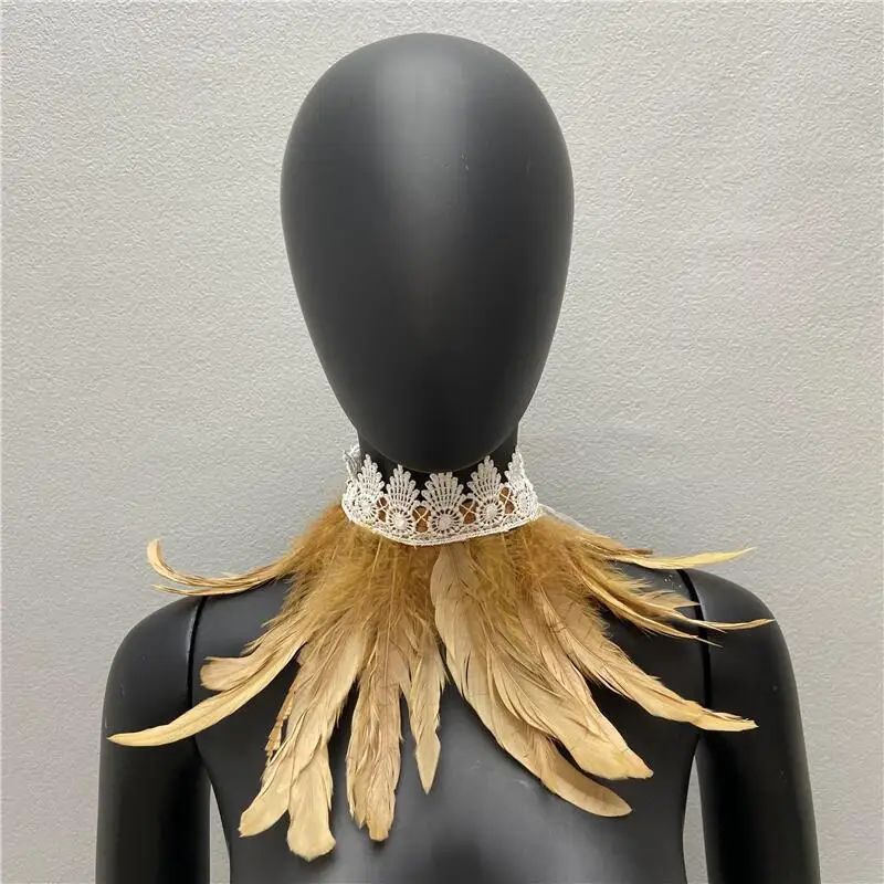 Halloween weißen Schal y2k Pelz Schal Kleid Cape Neck Schals Frau Cosplay Snood Kinder Schals Gothic Style Hochzeits feier Schal – Detail 8