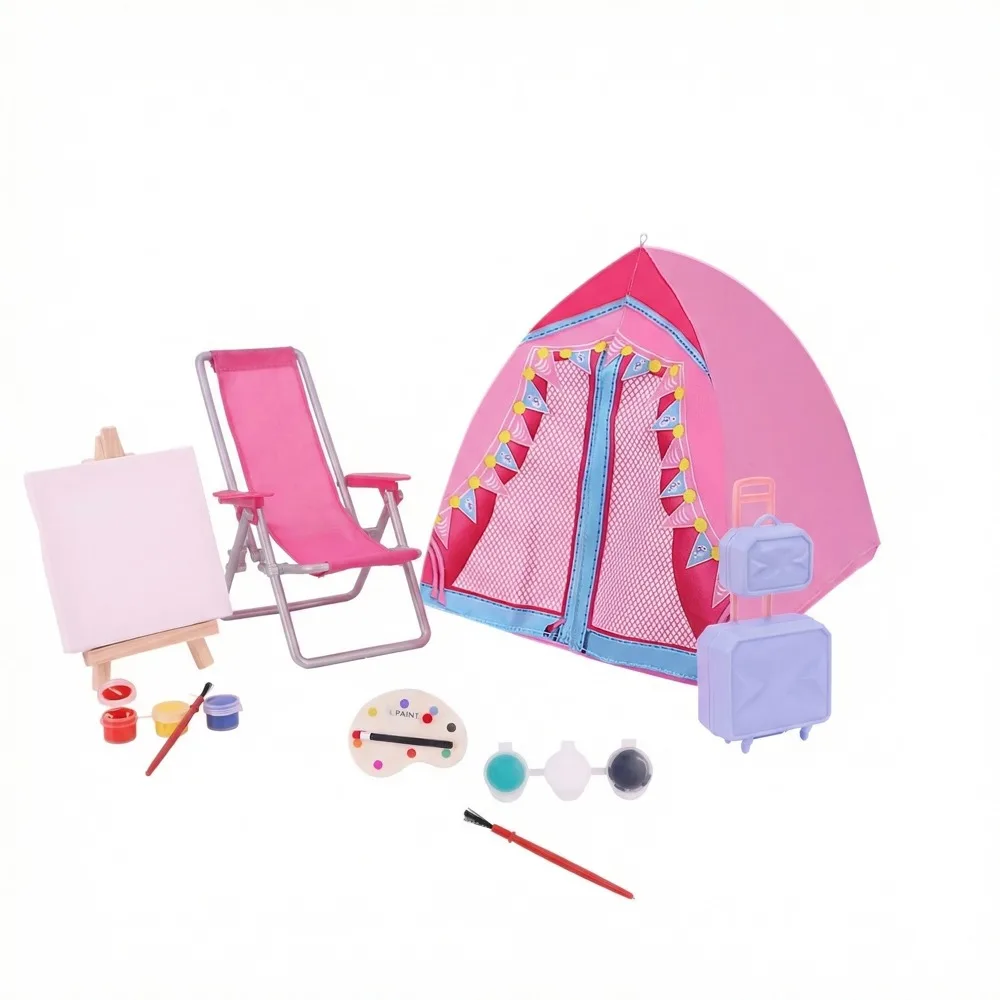 Suitable For 30cm Dolls, 17cm Doll Accessories, Outdoor Equipment, Tents, Drawing Boards, Campfire Sets, Children's Gifts