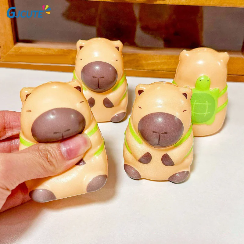 

1pc 6.5CM Cute Capibala Slow Rebound Decompression Model Toys Office Desk Decoration Ornaments Gift Stress Relief Creative Toys