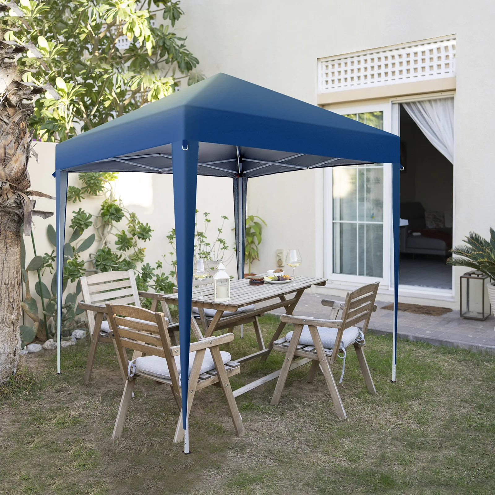 

Practical Waterproof Right-Angle Folding Tent - Durable Blue Outdoor Canopy for Camping, Picnics & Events - Easy To Install