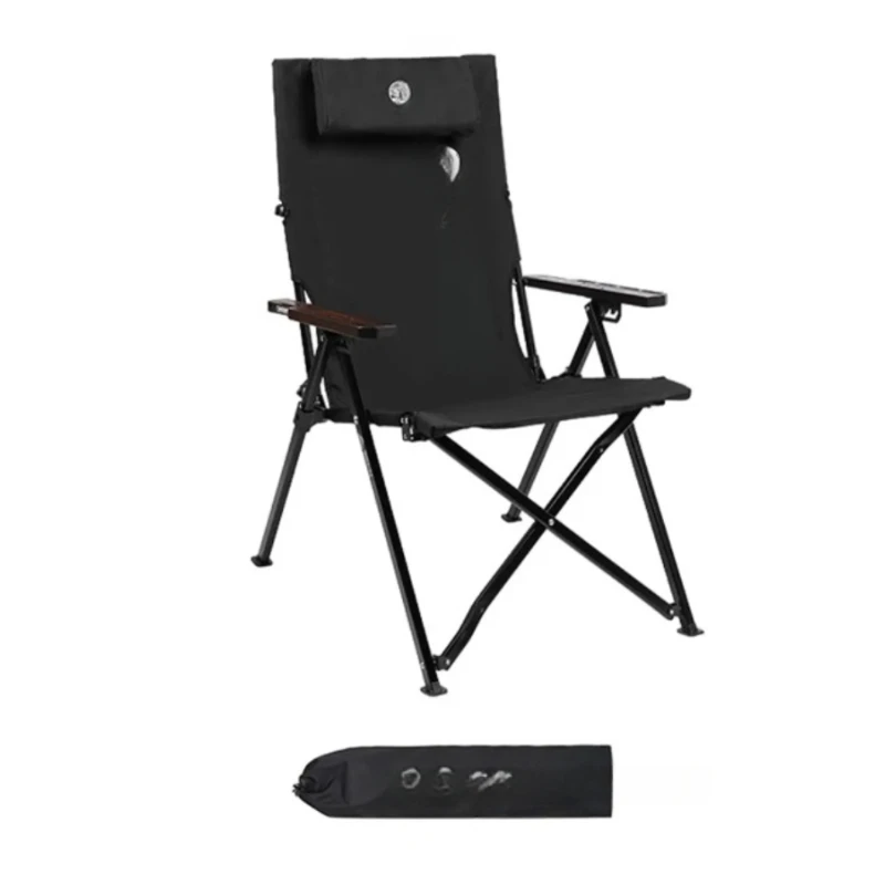 Camping Folding Chair Lightweight Compact Fishing Chair with Storage Bag Lounge Chair for Garden Travel Backyard Picnic BBQ