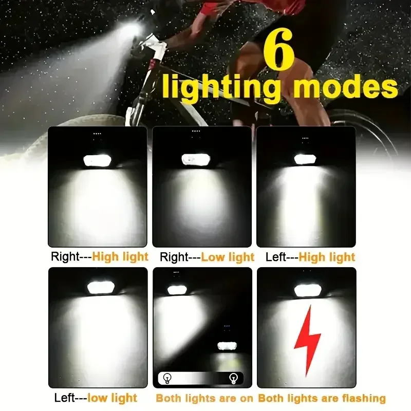 Bike Light USB Rechargeable MTB Front Lamp Head Lamp Flashlight Bicycle Lighting Flashlight LED Bike Accessories Taillights