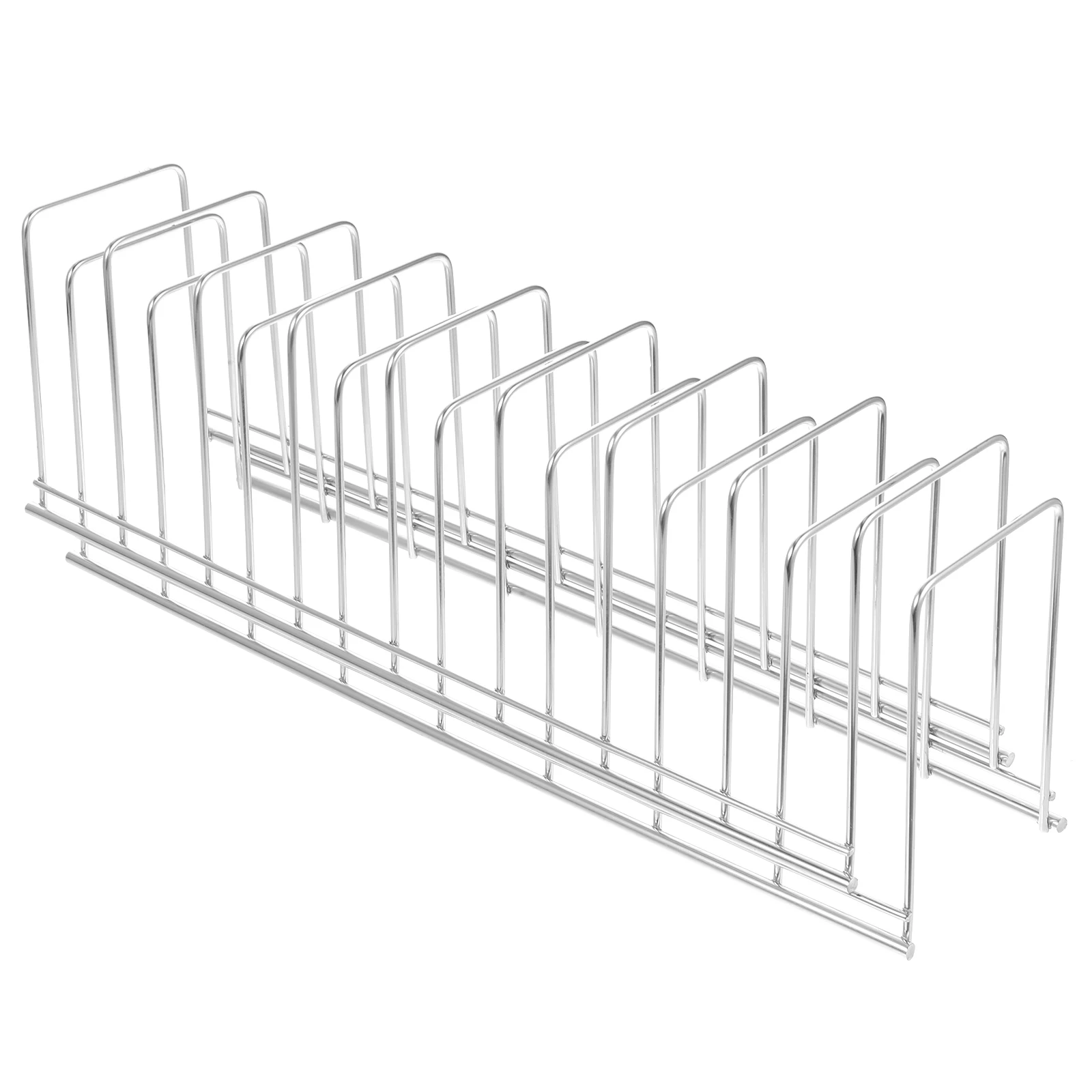 

2 pcs Stainless Steel Bowl Rack Plate Organizer for Kitchen Countertop Multi-slots Design Easy Clean Strong Storage Dishes Pan