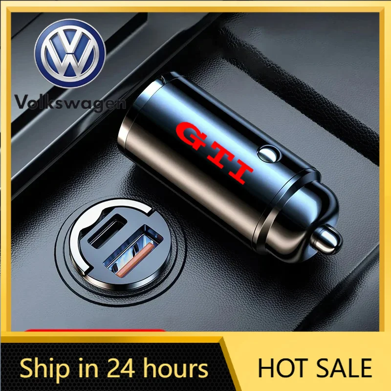 

For VW Volkswagen Jetta MK5 Golf Car Charger Adapter USB PD Type C Fast Charging Quick Charge For Volkswagen VW GTI Golf 6 7 Pol