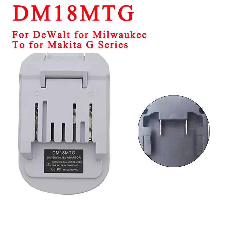 

Replacement Adapter DM18MTG for DeWalt for Milwaukee 18V Lithium-Ion Batteries To for Makita G-Series Batteries BL1811G BL1815G