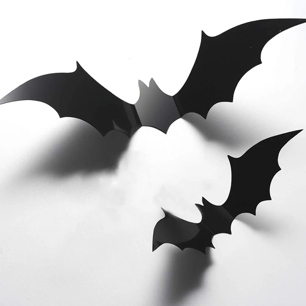 

112 Pcs Bat Background Decorative Wall Stickers Halloween Home Decoration Decorations Bedroom Decals Goth