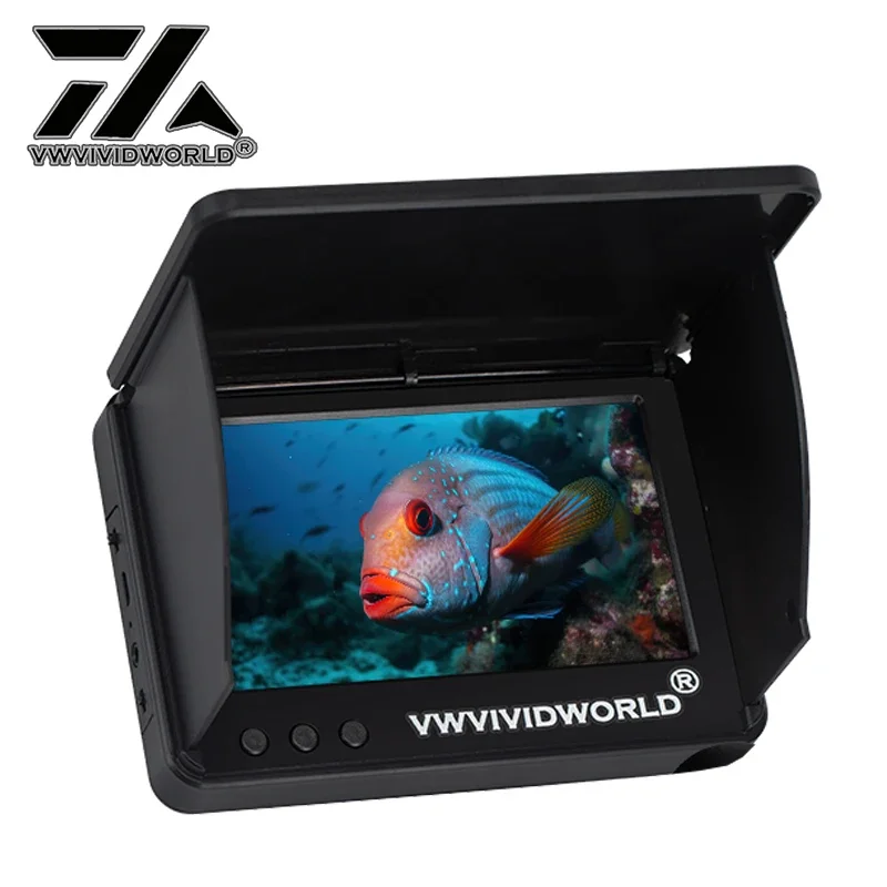 

VWVIVIDWORLD 2023 New Fish Finder Underwater Ice Fishing Camera 4.3 /5.0 Inch LCD Display Night Vision Camera for Fishing Lights