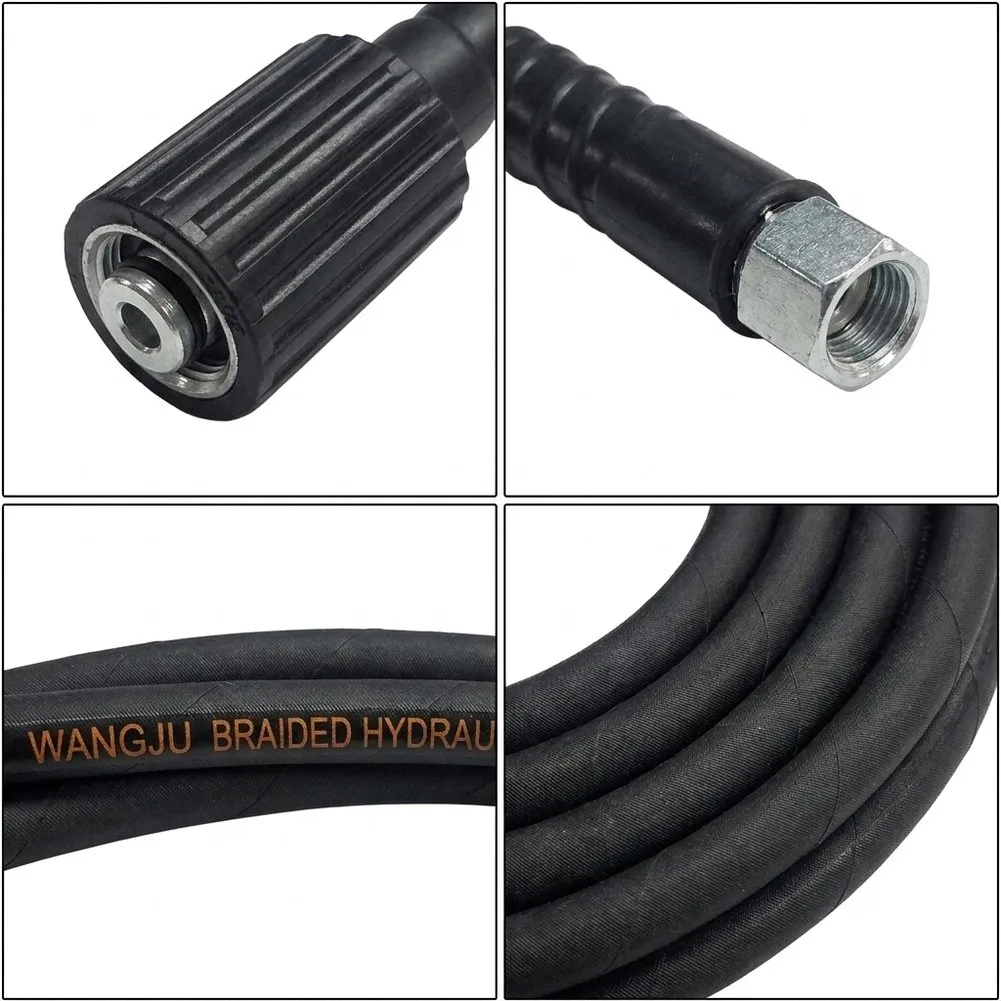32 MPa Water Hose 7m Steel Wire Hose Powerful Water Stream Long Lifespan Construction High Efficiency Cleaning Hose