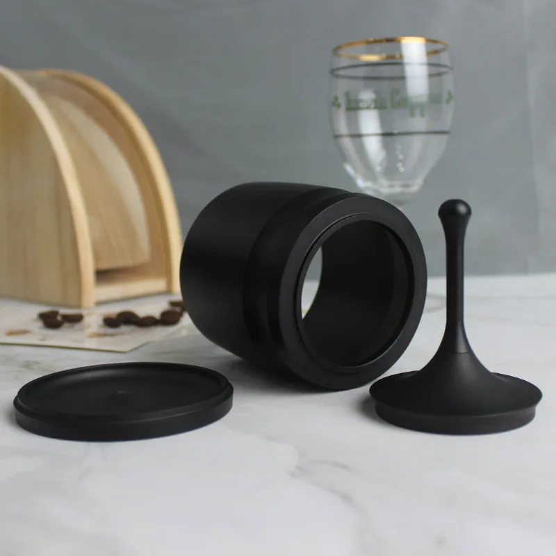 Powder connector with lid ek43 powder cup grinder, hand flush evenly, shake off the powder, 58mm coffee machine handle universal