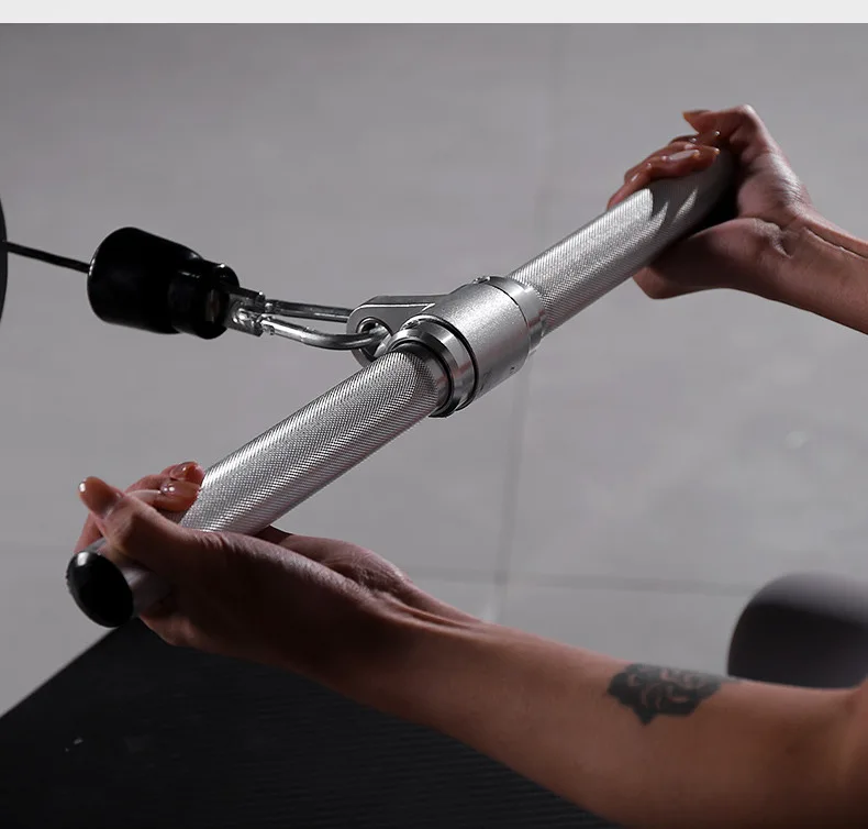 Gym 97/113/120 cm Fitness Lat Pull Down Griff Nicht-slip Gerade Grip Widerstand Bands Bar kabel Maschine Aufsätze Rudern T-bar – Detail 3