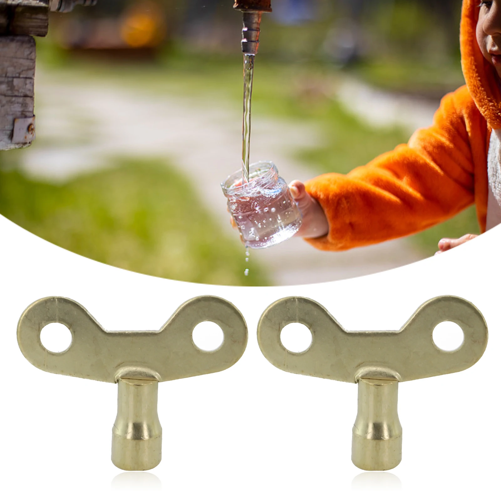 Llave de grifo de alta calidad para carrete cuadrado de 6mm, repuesto de hierro sólido, 2 uds., accesorios, accesorios de purga de válvula de aire