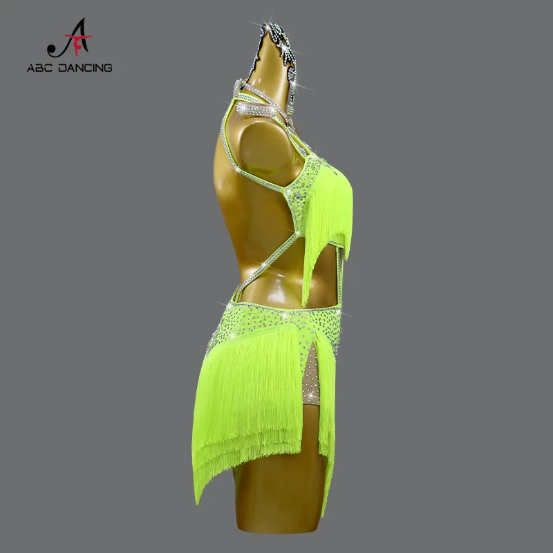 2024 Latin Dress for Girl Stand Ballroom Practice Dance Wear Clothes Party Costume Stage Performance Sex Skirt Women Competition